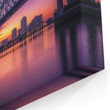 Cityscape Bridge at Sunset - Vibrant Urban Landscape Art