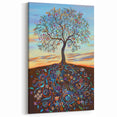 Colorful Tree Abstract Art - Vibrant Nature-Inspired Canvas