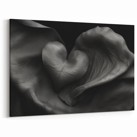 Abstract Geometric Heart - Contemporary Canvas Wall Art