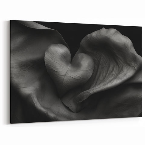 Abstract Geometric Heart - Contemporary Canvas Wall Art