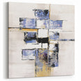 Abstract Blue and Gold Geometric Design - Modern Canvas Wall Art