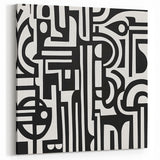 Black and White Abstract Design - Geometric Modern Wall Art