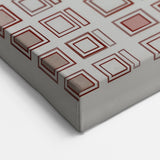 Red and Beige Geometric Squares - Modern Abstract Wall Art