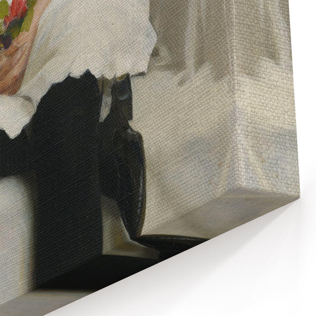 Modern Wall Art: Young Woman in White – Elegant Portrait Masterpiece