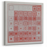 Red and White Geometric Squares - Abstract Modern Wall Art