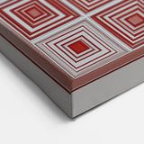 Red and White Geometric Squares - Abstract Modern Wall Art