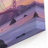 Golden Gate Bridge at Sunset - Iconic Coastal Landscape Art