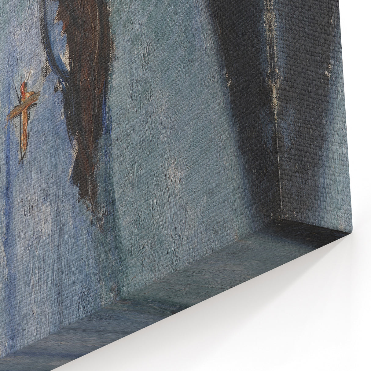Modern Wall Art: Modigliani’s Alice – Abstract Portrait in Cool Tones