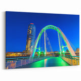 Scenic Bridge Art - Modern Green Illuminated Arch