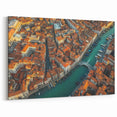 Scenic Bridge Art - Aerial View of Venetian Canals