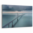 Elegant Bridge Photography Wall Art – Serene Ocean View