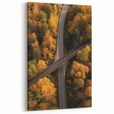 Autumn Bridge Wall Art – Railway Crossing in Fall