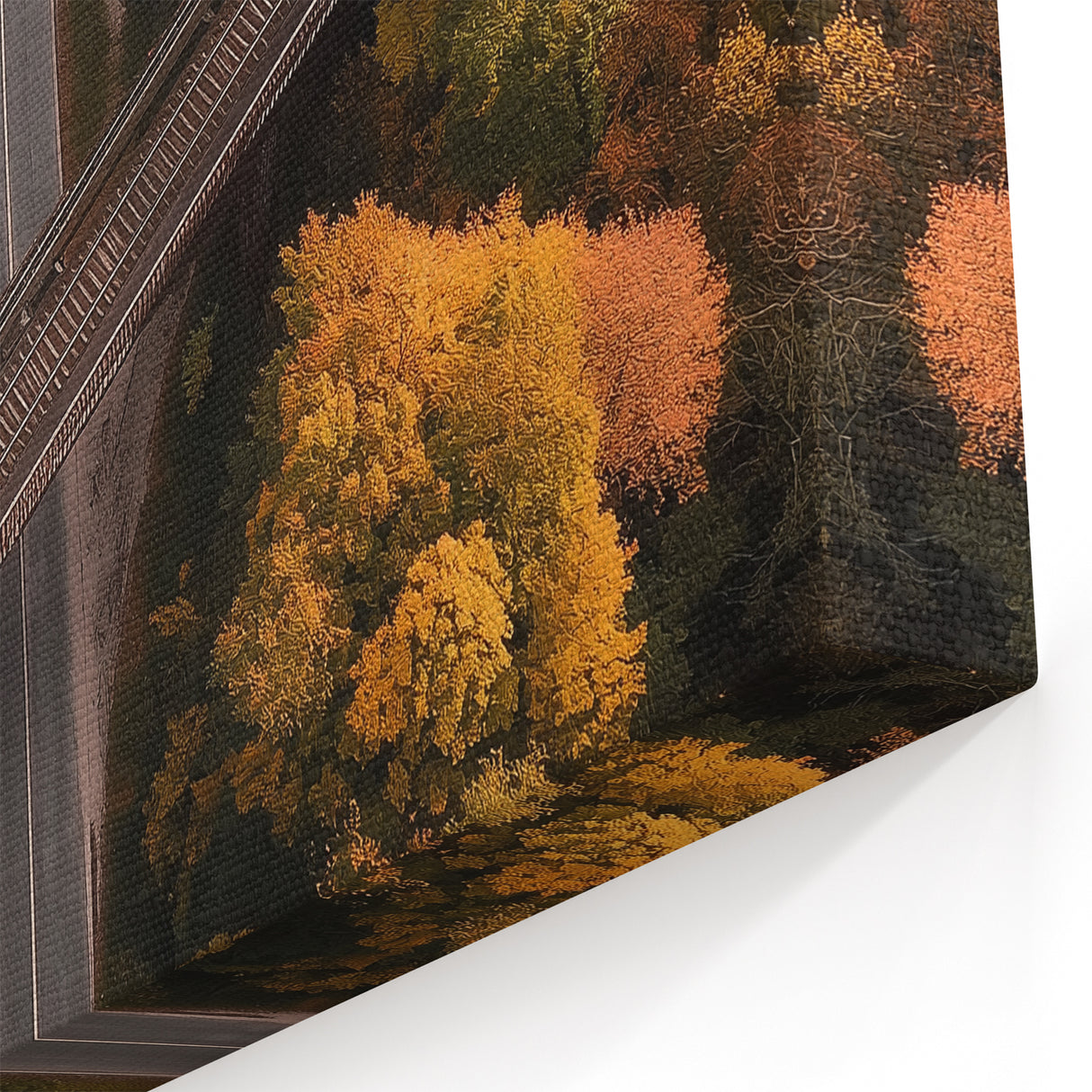 Autumn Bridge Wall Art – Railway Crossing in Fall