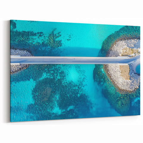 Scenic Bridge Art – Coastal Aerial Serenity