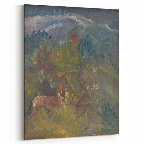 Expressionism Wall Art - Hunter with Two Dogs by Arnold Peter Weisz