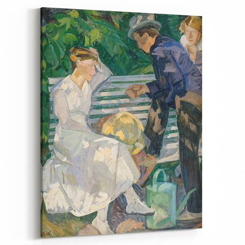 Expressionism Wall Art - In the Priest's Garden by Edvard Weie