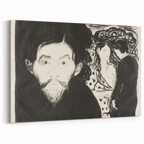 Expressionism Wall Art - Jealousy I by Edvard Munch (1896)
