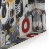 Abstract Geometric Paintings - Modern Circle Wall Art in Gold and Black