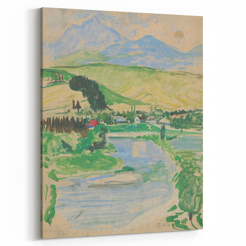Expressionist Landscape Art on Canvas - Modern Expressionism Wall Decor