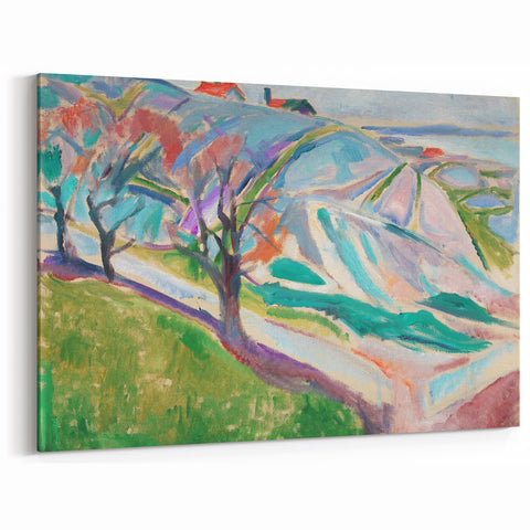 Edvard Munch's Expressionist Landscape - Abstract Wall Art Decor
