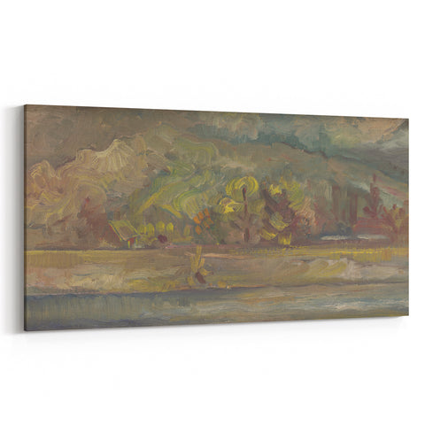 Expressionist River Landscape - Vibrant Decorative Wall Art