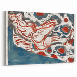 Ernst Ludwig Kirchner's Reclining Nude - Abstract Expressionist Print