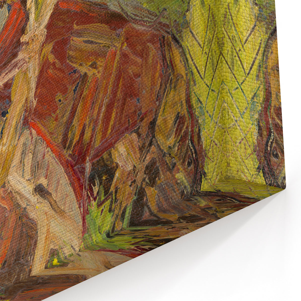 Vibrant Expressionist Lumberjack - Bold Nature-Inspired Wall Art