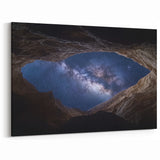 Starry Canyon Wall Art - Stunning Night Sky Canyon Canvas Prints Decor