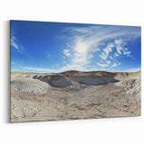 Desert Canyon Landscape Art - Blue Sky and Cracked Earth Canvas Prints