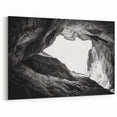 Monochrome Canyon Wall Art - Dramatic Black and White Canvas Prints