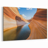 Ripple Canyon Reflection Art - Tranquil Sandstone Canvas Decor