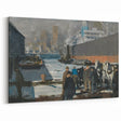 Modern Wall Art: Industrial Winter Scene with Urban Charm
