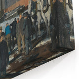Modern Wall Art: Industrial Winter Scene with Urban Charm