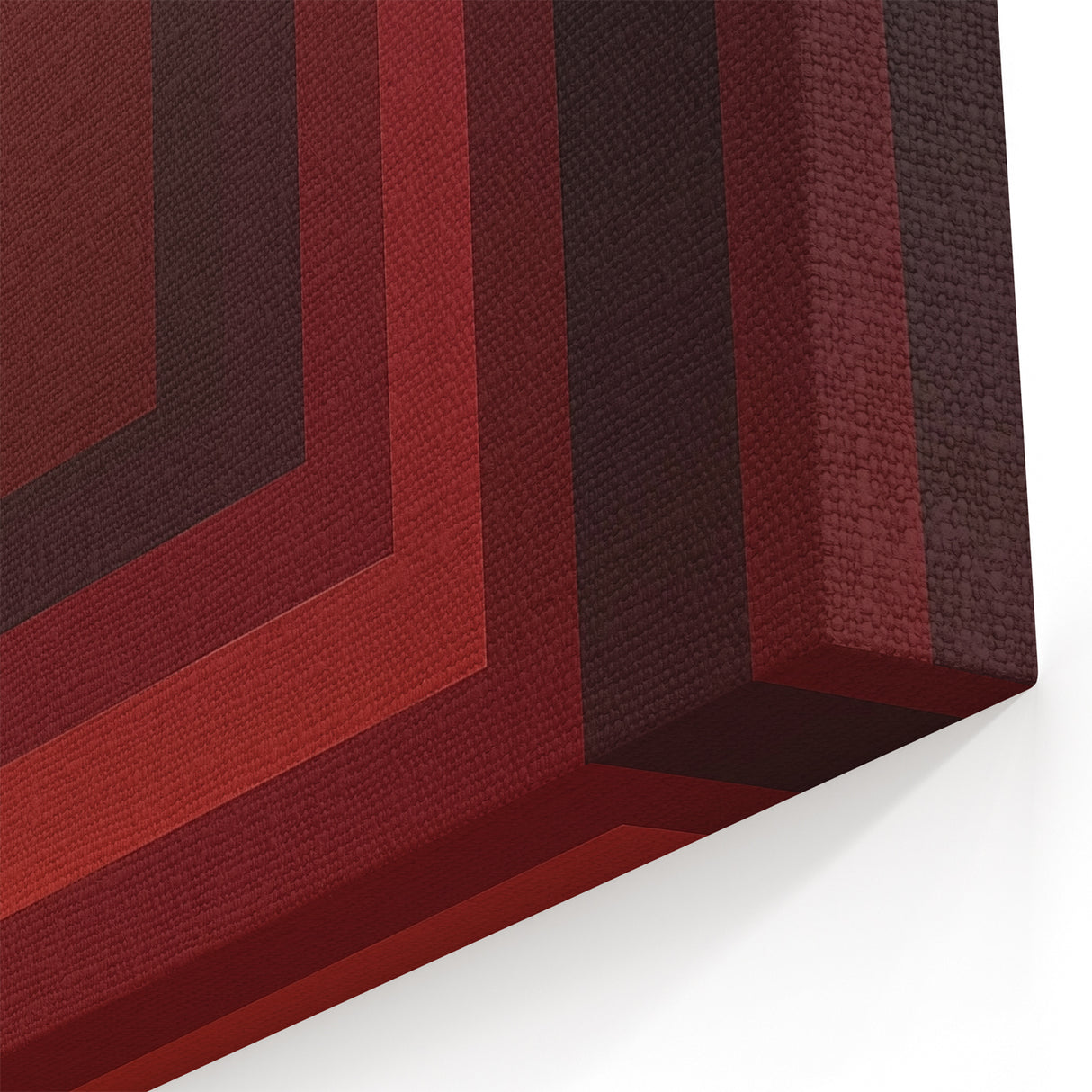 Abstract Geometric Paintings - Bold Red and Black Square Wall Art