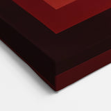 Abstract Geometric Paintings - Bold Red and Black Square Wall Art