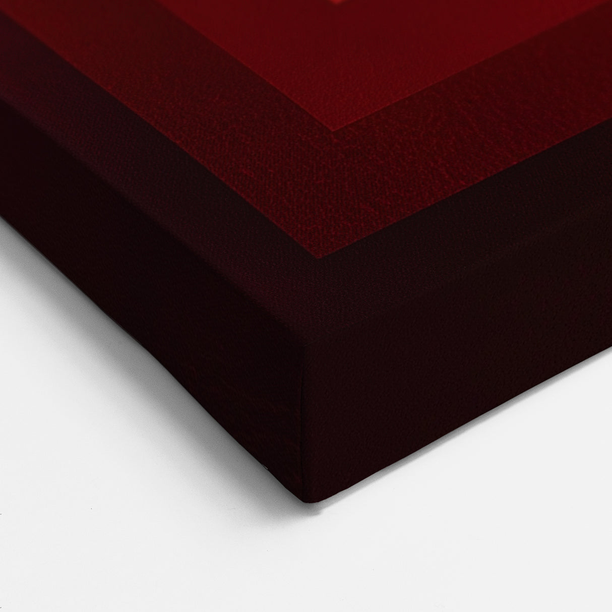 Bold Geometric Wall Art - Concentric Squares in Red and Black Tones