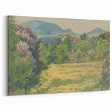 Modern Wall Art: Tranquil Countryside with Blooming Lilacs