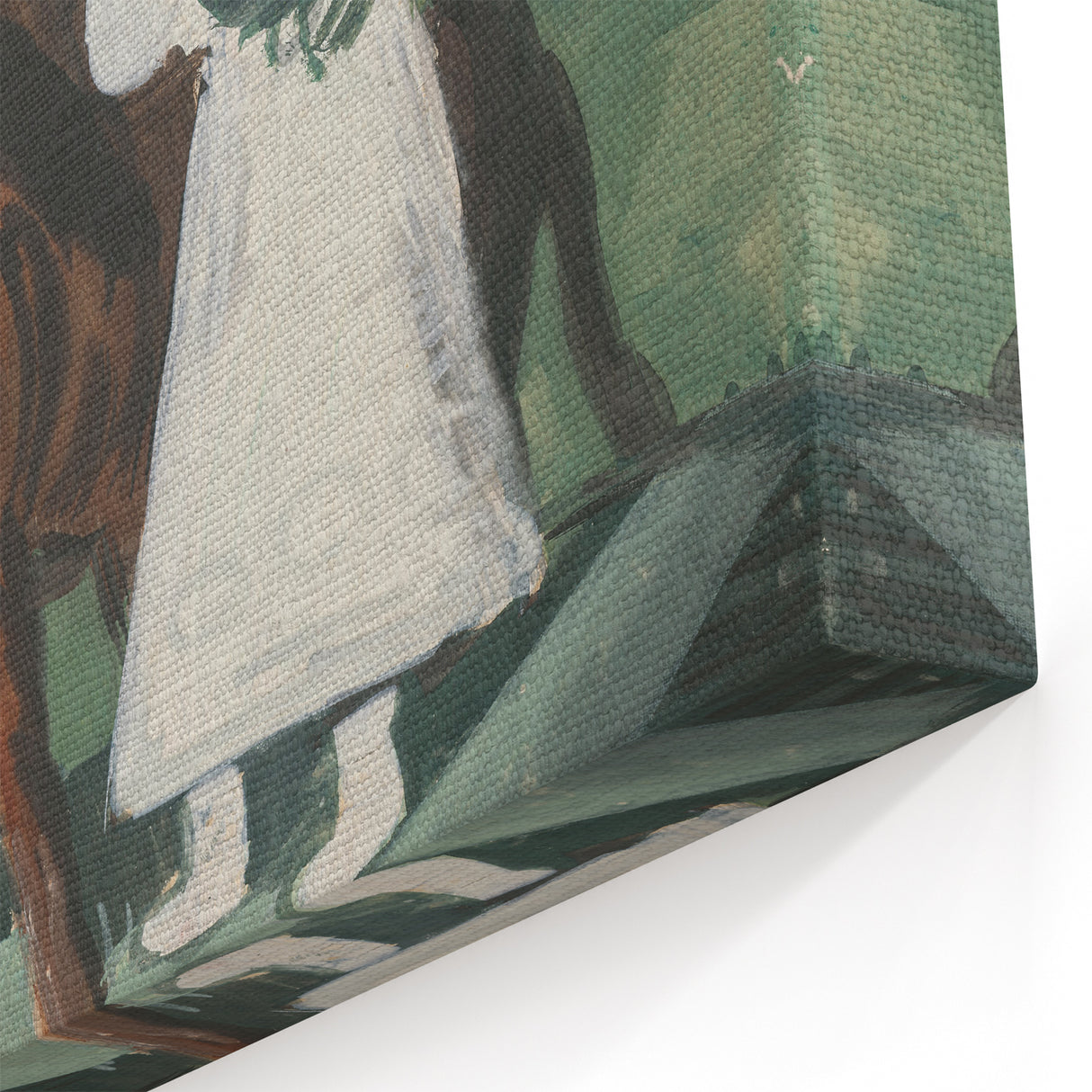 Modern Wall Art: Mystical Bride with Bull in Bold Colors
