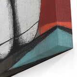 Modern Abstract Wall Art - Earthy Geometric Stone Shapes and Bold Colors