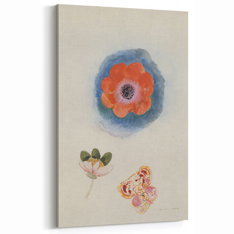Modern Wall Art: Delicate Floral Study with Vibrant Colors