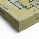 Modern Wall Art: Piet Mondrian's Composition in Brown and Gray