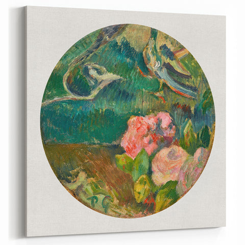 Modern Wall Art: Paul Gauguin's Vibrant Flowers and Bird