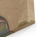Modern Wall Art: Zolo Palugyay's Village Bridge Over a River