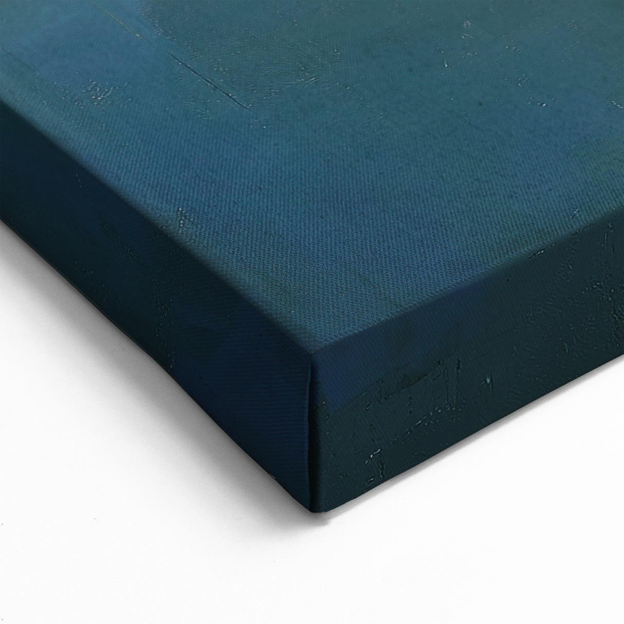 Contemporary Abstract Canvas - Teal and Gold Geometric Wall Art