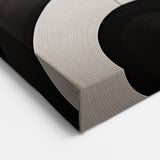 Contemporary Abstract Canvas - Black and White Geometric Wall Decor