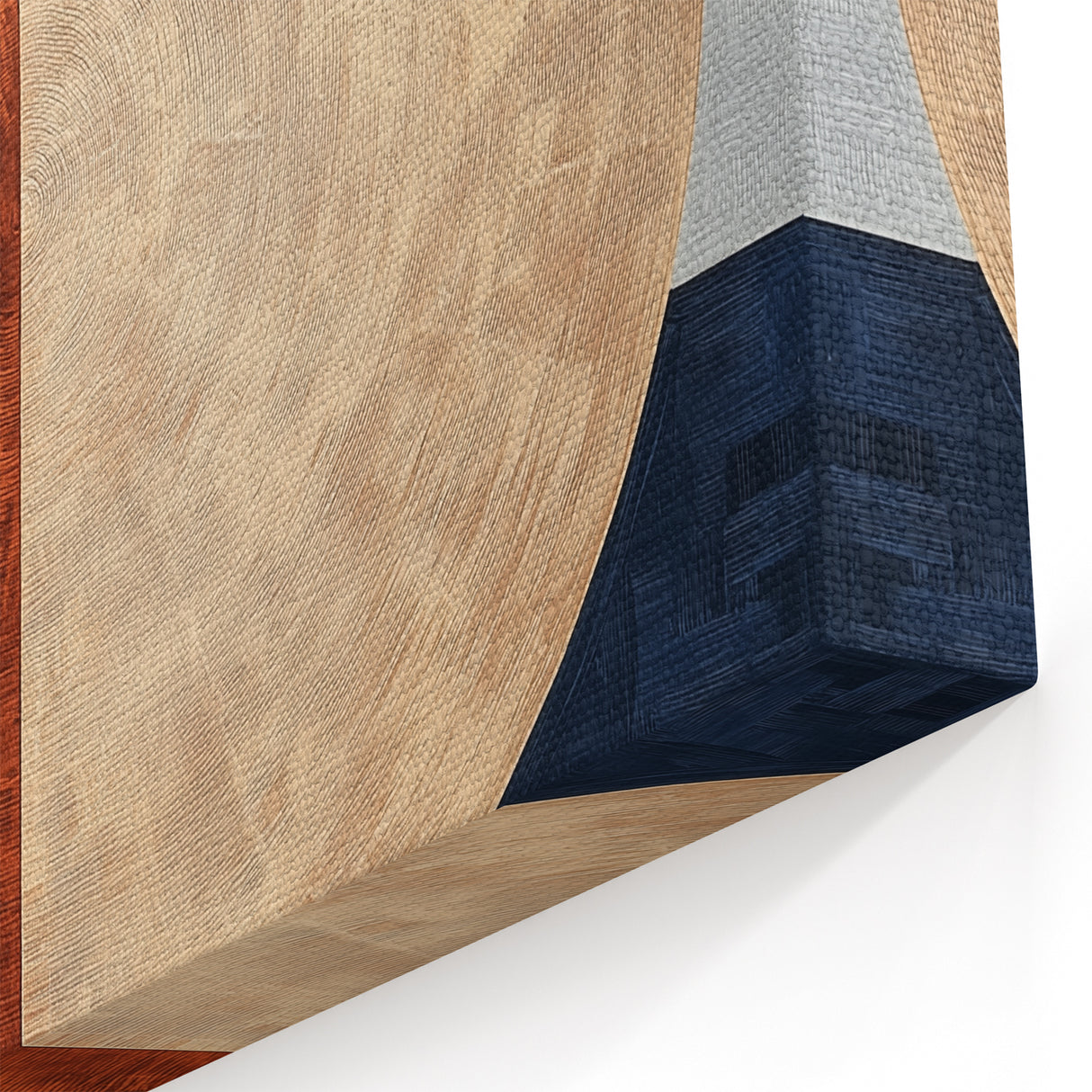Contemporary Abstract Canvas - Geometric Wall Art in Navy and Bronze