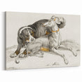 Romanticism Art - Elegant Dog Illustration on Canvas Print