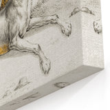 Romanticism Art - Elegant Dog Illustration on Canvas Print