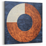 Geometric Wall Art - Abstract Circular Design in Bronze and Cream