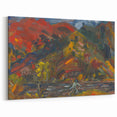 Man on the River Bank - Vibrant Expressionist Landscape Wall Art